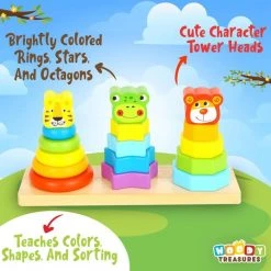 Stapeltoren Hout Set Van 3 Stuks. Woody Treasures