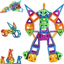 Fyse Magnetische Bouwstenen Set Voor Kinderen 160 Stuks, Magnetische Tegels Constructie STEM Magneten Speelgoed Kinderen