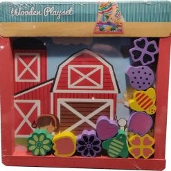 Tollkühn Shoppartner Houten Speelset Boerderij 10-delig Woorden Playset