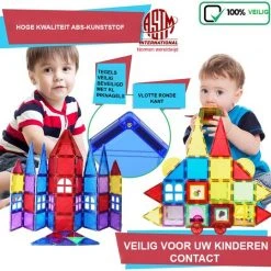 Fyse Magnetisch Speelgoed - Voordeelset 52 Stuks - Magnetische Bouwstenen - Veilig Voor Kinderen - Magna Tiles - Magnetisch Speelgoed - Stimuleer Creativiteit - Bouwset Met Magnetische Blokken -Goedkope Blokken Winkel 550x539 9
