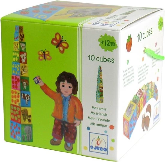 Djeco - 10 Blokken Om Te Stapelen - Mijn Vrienden 6 Djeco - 10 Blokken Om Te Stapelen - Mijn Vrienden - Afbeelding 4