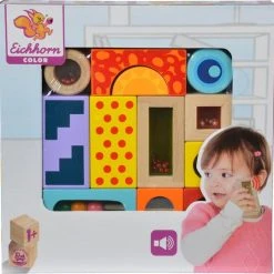 Eichhorn - Blokken Met Geluid 12 Stuks - Vanaf 1 Jaar - Houten Speelgoed -Goedkope Blokken Winkel 550x540