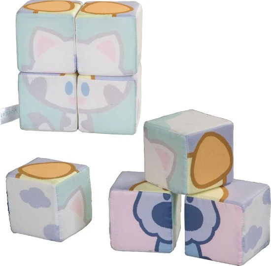 Merkloos Woezel En Pip - Stoffen Blokken Puzzel - Baby Puzzel - Kraamcadeautje - Zachte Blokken 3 Merkloos Woezel En Pip - Stoffen Blokken Puzzel - Baby Puzzel - Kraamcadeautje - Zachte Blokken