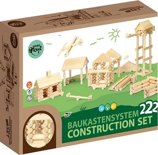 Varis Toys - Blokken -222 Onderdelen 3 Varis Toys - Blokken -222 Onderdelen