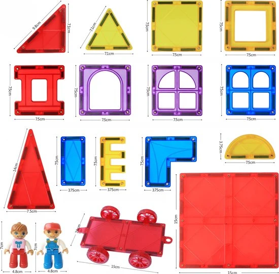 Polaza® Magnetische Speelgoed - Magnetische Bouwblokken - Magnetisch Speelgoed Bouwblokken 7 Polaza® Magnetische Speelgoed - Magnetische Bouwblokken - Magnetisch Speelgoed Bouwblokken - Afbeelding 5