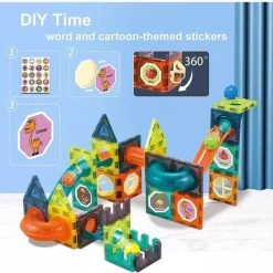 STEM Nieuwe Licht Magnetische Blokken-75 Stuk-3D Magnetisch Speelgoed- Magnetische Bouwset Met Verlichting-Light Magnetic Blocks -Goedkope Blokken Winkel 550x541 2