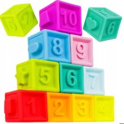 Fidgy - Baby Speelgoed - 10 Stuks - Baby Blokken - Badspeelgoed - Sensorisch Speelgoed