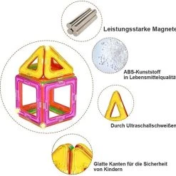Fyse Magnetische Bouwstenen Set Voor Kinderen 78 Stuks, Magnetische Tegels Constructie STEM Magneten Speelgoed Kinderen -Goedkope Blokken Winkel 550x542 6