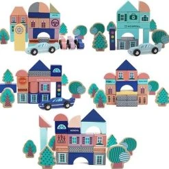 Luxe Houten Bouwstenen - XL Blokkendoos - Blokken & Vormen - Speelstad - Stapelblokken - Little Hippo -Goedkope Blokken Winkel 550x543 2