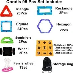 Fyse Magnetische Bouwstenen 95Pcs Magnetische Bouwblokken Magneet Speelgoed Magnetisch Speelgoed Constructie Magneten Blokken Bouwen Bouwset Blocks Cadeau Voor Kinderen -Goedkope Blokken Winkel 550x544 7