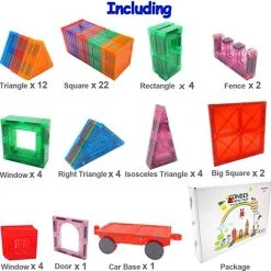 Fyse Magnetische Bouwtegels Voor Kinderen 60 Stuks, Magnetische Blokkenset Constructie STEM-magneten Speelgoed Voor Kinderen -Goedkope Blokken Winkel 550x546 4