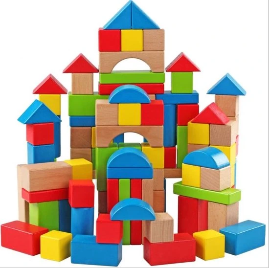 Xin Mu Cheng Houten Blokken Set - Gekleurde Houten Blokken In Een Handige Ton - Liefst 100 Stuks Van Duurzaam Hout Met Milieuvriendelijke Waterverf 3 Xin Mu Cheng Houten Blokken Set - Gekleurde Houten Blokken In Een Handige Ton - Liefst 100 Stuks Van Duurzaam Hout Met Milieuvriendelijke Waterverf