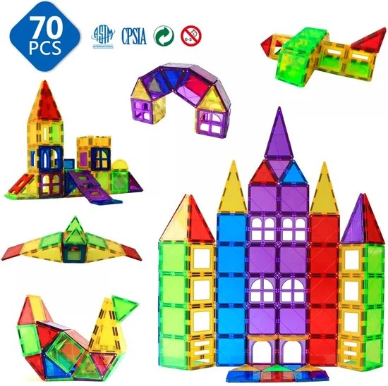 Fyse Magnetisch Speelgoed - Voordeelset 70 Stuks - Magnetische Bouwstenen - Veilig Voor Kinderen - Magna Tiles - Magnetisch Speelgoed - Stimuleer Creativiteit - Bouwset Met Magnetische Blokken 6 Fyse Magnetisch Speelgoed - Voordeelset 70 Stuks - Magnetische Bouwstenen - Veilig Voor Kinderen - Magna Tiles - Magnetisch Speelgoed - Stimuleer Creativiteit - Bouwset Met Magnetische Blokken - Afbeelding 4