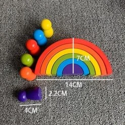 ZaciaToys Houten Stapelaar Regenboog - Educatief Stapelboog Blokken - Educatief Speelgoed Kinderen -Goedkope Blokken Winkel 550x549 17