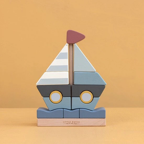 Little Dutch - Stapelaar - Zeilboot - FSC 6 Little Dutch - Stapelaar - Zeilboot - FSC - Afbeelding 4