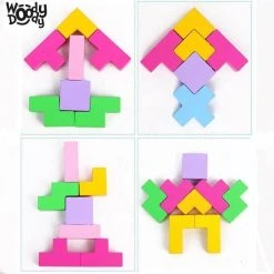 Montessori Tetris Balanceer Puzzel Groot 18cm - Educatief Speelgoed Voor Balans - Tangram Tetris Stapelspeelgoed - Motoriek En Cognitief Spel - Stapel Speelgoed Blokken - WoodyDoody -Goedkope Blokken Winkel 550x550 163