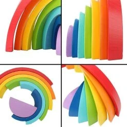 Merkloos Houten Regenboog | Klein | 7-delig | Montessori Speelgoed | Houten Speelgoed |Kidzstore.eu -Goedkope Blokken Winkel 550x550 224