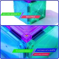 Fyse Magnetische Bouwtegels Voor Kinderen 60 Stuks, Magnetische Blokkenset Constructie STEM-magneten Speelgoed Voor Kinderen -Goedkope Blokken Winkel 550x550 234