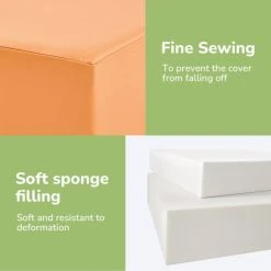 YJZQ Peuter Grote Zachte Bouwstenen Set-6 Stuk Set Kleurrijke Zachte Schuim Speeltijd Bouwstenen Voor Baby's En Kinderen-Trappen En Glijbanen Voorschoolse Speelgoed Voor Klimmen/Glijden En Kruipen-Stijl A -Goedkope Blokken Winkel 550x550 253