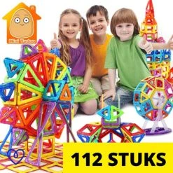 Magnificos - Magnetische Tegels - Montessori Speelgoed - Magnetische Bouwblokken - Magnetic Tiles - 112 Stuks -Goedkope Blokken Winkel 550x550 280