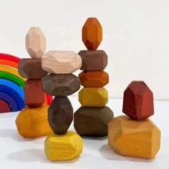 Merkloos Tumi Ishi | Houten Speelgoed | Bouwblokken | Balancing Stones | 15 Stuks | Herfstkleur | Waldorf & Montessori Speelgoed Toys | -Goedkope Blokken Winkel 550x550 291