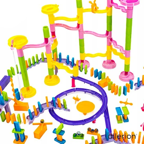 Allerion® Allerion Domino Set XL – Domino Stenen Spel Voor Kinderen – Met Knikkerbaan – 308-delig – Veel Attributen 8 Allerion® Allerion Domino Set XL – Domino Stenen Spel Voor Kinderen – Met Knikkerbaan – 308-delig – Veel Attributen - Afbeelding 6