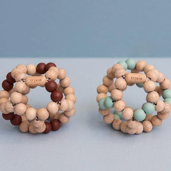 Trixie Houten Kralenbal - Mint 4 Trixie Houten Kralenbal - Mint - Afbeelding 2