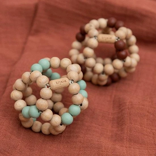 Trixie Houten Kralenbal - Mint 6 Trixie Houten Kralenbal - Mint - Afbeelding 4