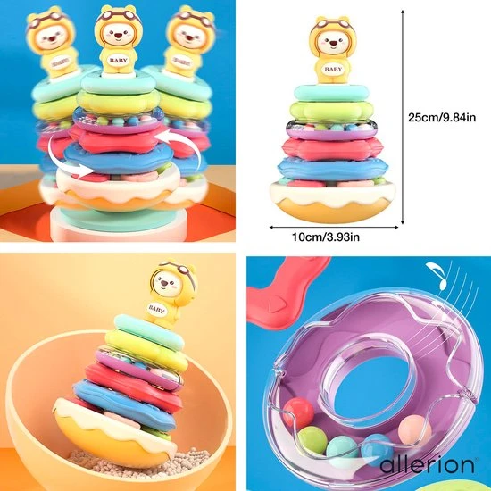 Allerion® Allerion Zachte Stapeltoren – Blokken Baby – Stapel Blokken Set Met Muziek– Voor Jongens En Meisjes - Jenga Speelgoed – Vanaf 18 Maanden 5 Allerion® Allerion Zachte Stapeltoren – Blokken Baby – Stapel Blokken Set Met Muziek– Voor Jongens En Meisjes - Jenga Speelgoed – Vanaf 18 Maanden - Afbeelding 3