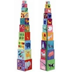 Djeco - 10 Blokken Om Te Stapelen - Natuur En Dieren -Goedkope Blokken Winkel 550x550 353