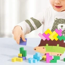 Merkloos Twee In Een Houten Tetris - Duurzaam - Opstapelen - Klassiek - Kleurrijk - Educatief - Puzzel - Duurzaam - Opstapelen - Blokken En Vormen - Stapelen - Stapelgeveltjes - Verschillende Kleuren - Kleurherkenning - Tellen En Leren - Mijn Eerste Spel -Goedkope Blokken Winkel 550x550 354