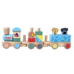 Rubo Toys Woezel En Pip Houten Trein - Blokken - Locomotief En 2 Wagons - Met 2 Speelfiguren - 45 Cm Lang -Goedkope Blokken Winkel 550x550 359