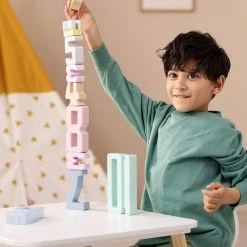 Navaris Houten Blokken Met Cijfers - Leren Tellen Voor Kinderen Vanaf 18 Maanden - 32 Blokken Van 1 T/m 10 - Stapelblokken In Meerkleurig Design -Goedkope Blokken Winkel 550x550 371