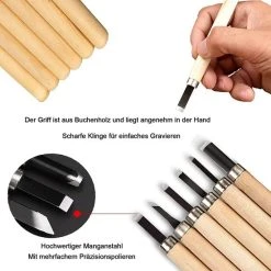 Selwo 11-delig Lindehout, Natuurlijk Houtsnijhout, Onbehandelde Houtsnijblokken, Licht Hout En 6-delige Snijmessen, Geschikt Voor Beginners, Kinderen, Volwassenen, Doe-het-zelf, Kunsthandwerk Snijden -Goedkope Blokken Winkel 550x550 384