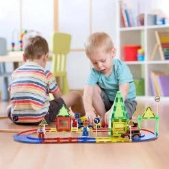 Fyse Magnetisch Speelgoed - Voordeelset 82 Stuks - Magnetische Bouwstenen - Veilig Voor Kinderen - Magna Tiles - Magnetisch Speelgoed - Stimuleer Creativiteit - Bouwset Met Magnetische Blokken -Goedkope Blokken Winkel 550x550 387