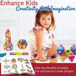Limmys Magnetische Bouwblokken - Bouw Speelgoed Voor Jongens En Meisjes - STEM Educatief Speelgoed Is Een Perfect Cadeau - Inclusief 42 Stukken En Een Ideeënboek - Een Gratis Fluwelen Opbergtasje -Goedkope Blokken Winkel 550x550 403