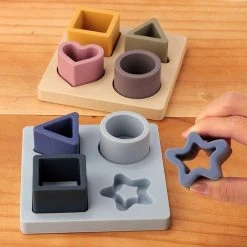 Merkloos Major Products Geometrie Puzzel Siliconen - Baby Puzzel - Peuterspeelgoed - Kinderspeelgoed - Educatief Speelgoed - Vormen Puzzel - Roze - Kindvriendelijke Silicone -Goedkope Blokken Winkel 550x550 435