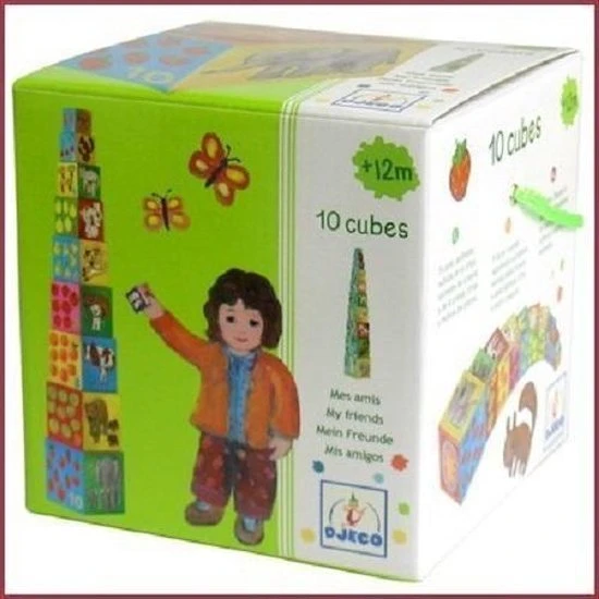 Djeco - 10 Blokken Om Te Stapelen - Mijn Vrienden 8 Djeco - 10 Blokken Om Te Stapelen - Mijn Vrienden - Afbeelding 6