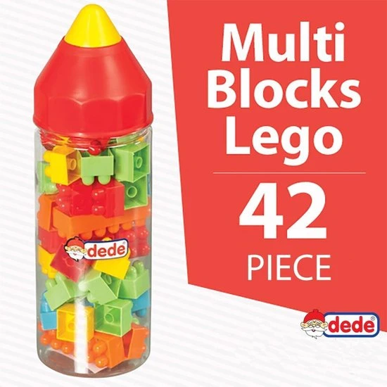 DEDE Multi Blokken Met Potlood Figuur (42 Pstk) 4 DEDE Multi Blokken Met Potlood Figuur (42 Pstk) - Afbeelding 2