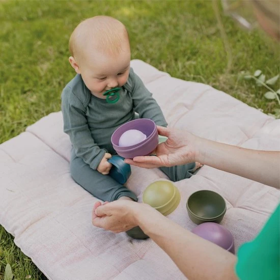 BIBS Wobble Tower - Stapeltoren - Bright Rainbow 4 BIBS Wobble Tower - Stapeltoren - Bright Rainbow - Afbeelding 2