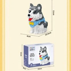 Joymaxx Blauwe Rus Kat En Poolhond - Nanoblock/Diamen Block/3D Puzzle 2 In 1 Set - Miniblokken -Goedkope Blokken Winkel 550x550 568