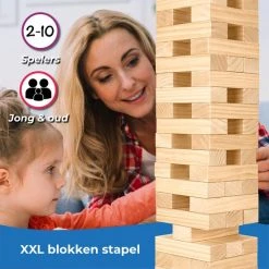 Toyfel Riski – Grote FSC® Houten Stapeltoren 70cm XXL – 54 Stapelen Stukken Met Ondersteuningsbord & Scorebord – Spannend Openluchttuinspel Voor Het Gezin -Goedkope Blokken Winkel 550x550 571