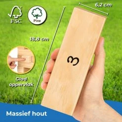Toyfel Riski – Grote FSC® Houten Stapeltoren 70cm XXL – 54 Stapelen Stukken Met Ondersteuningsbord & Scorebord – Spannend Openluchttuinspel Voor Het Gezin -Goedkope Blokken Winkel 550x550 573