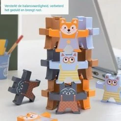 Kabi | Creatieve Houten Stapelbare Beren Voor Kinderen | Multikleur | 12 Beren | Educatief Speelgoed | Stapelen | Houten Bouwblokken Voor Kinderen | Leerzaam | Speelgoed -Goedkope Blokken Winkel 550x550 583