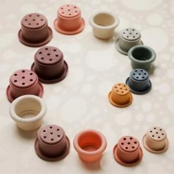 Little May Baby&Kind Stapeltoren | Red | Siliconen | Spelen | Speelgoed | Baby -Goedkope Blokken Winkel 550x550 595