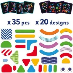 Djeco Magneetkoffer Tangram Geobonhomme 12 Djeco Magneetkoffer Tangram Geobonhomme -Goedkope Blokken Winkel 550x551 1