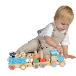Rubo Toys Woezel En Pip Houten Trein - Blokken - Locomotief En 2 Wagons - Met 2 Speelfiguren - 45 Cm Lang -Goedkope Blokken Winkel 550x552 2