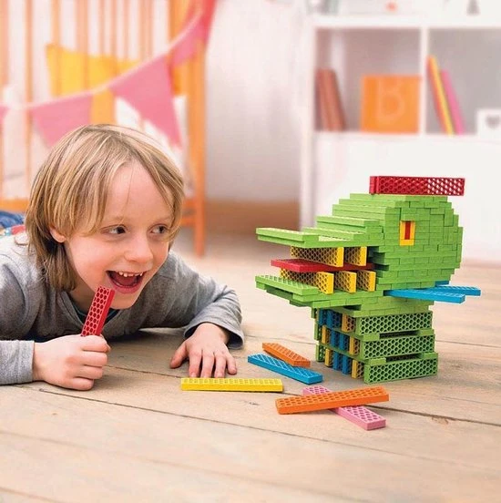 Maxomorra Bioblo Big Box - 340 Eco Bouwblokken 19 Maxomorra Bioblo Big Box - 340 Eco Bouwblokken - Afbeelding 17