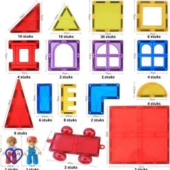 Magnificos - Luxe Magnetische Tegels - Montessori Speelgoed - Magnetische Bouwblokken - Magnetic Tiles - 116 Stuks -Goedkope Blokken Winkel 550x555 7