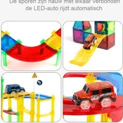 Fyse Magnetisch Speelgoed - Voordeelset 82 Stuks - Magnetische Bouwstenen - Veilig Voor Kinderen - Magna Tiles - Magnetisch Speelgoed - Stimuleer Creativiteit - Bouwset Met Magnetische Blokken -Goedkope Blokken Winkel 550x560 4